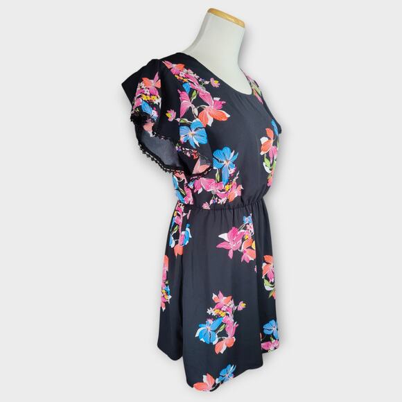 A New Day Women's Black Flowered Dress XS - Picture 7 of 7